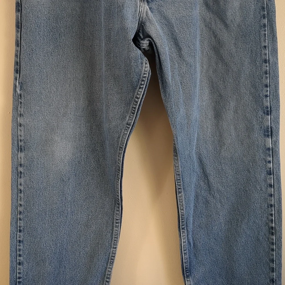 40x30 Wrangler Relaxed Fit Denim Blue Jeans Work Casual Quality 100% Cotton